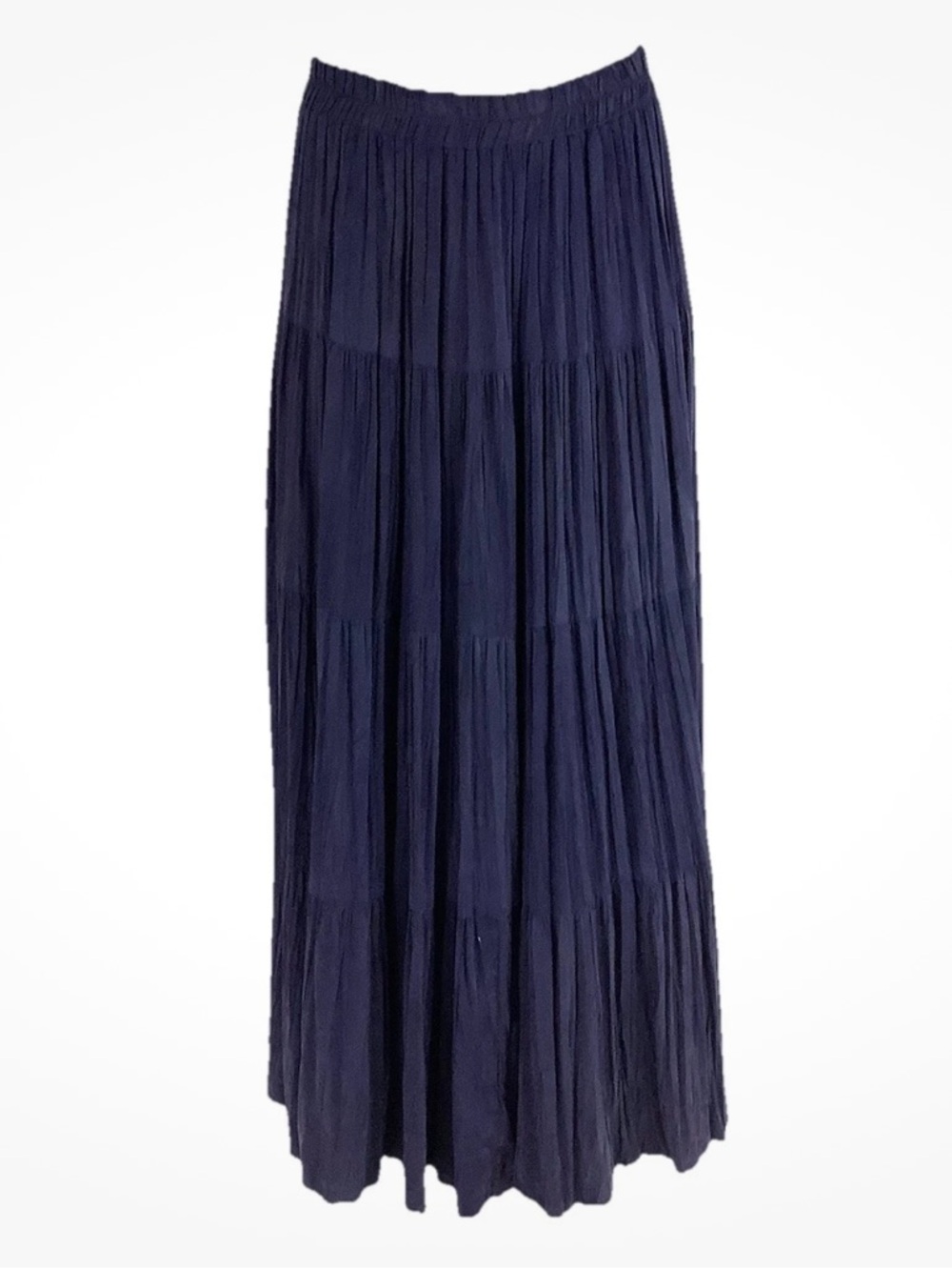 VTG On The Verge Sz M Maxi Broomstick Coastal Cowgirl Boho Western Skirt Blue